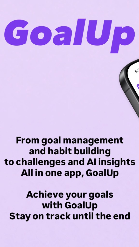 GoalUp — Goal management, habits, challenges, and AI insights