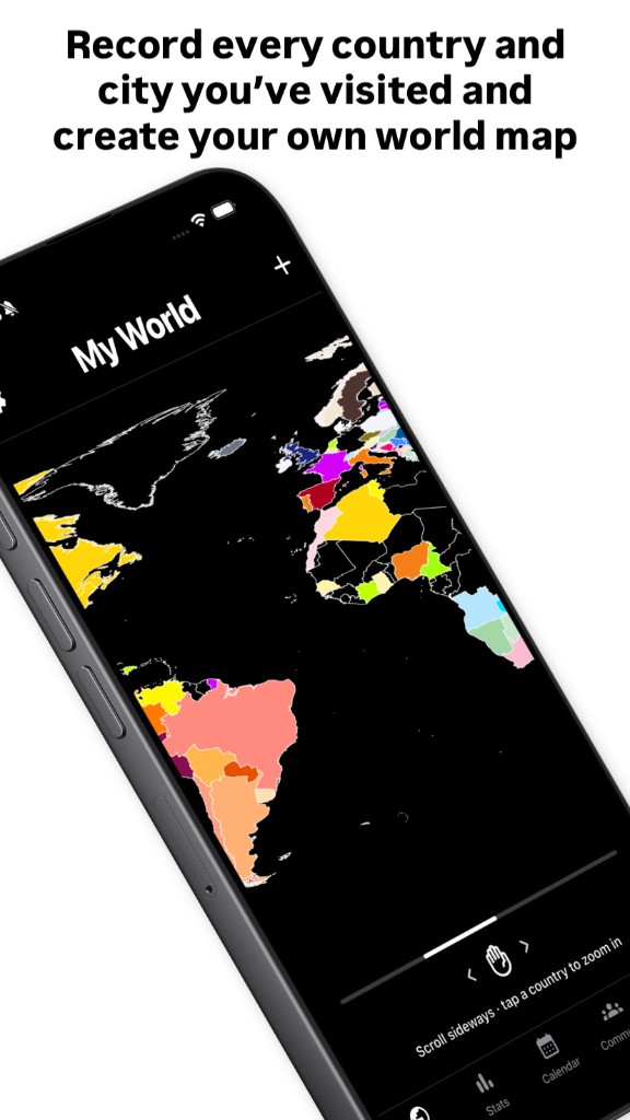 My World — Carte des pays et villes visités