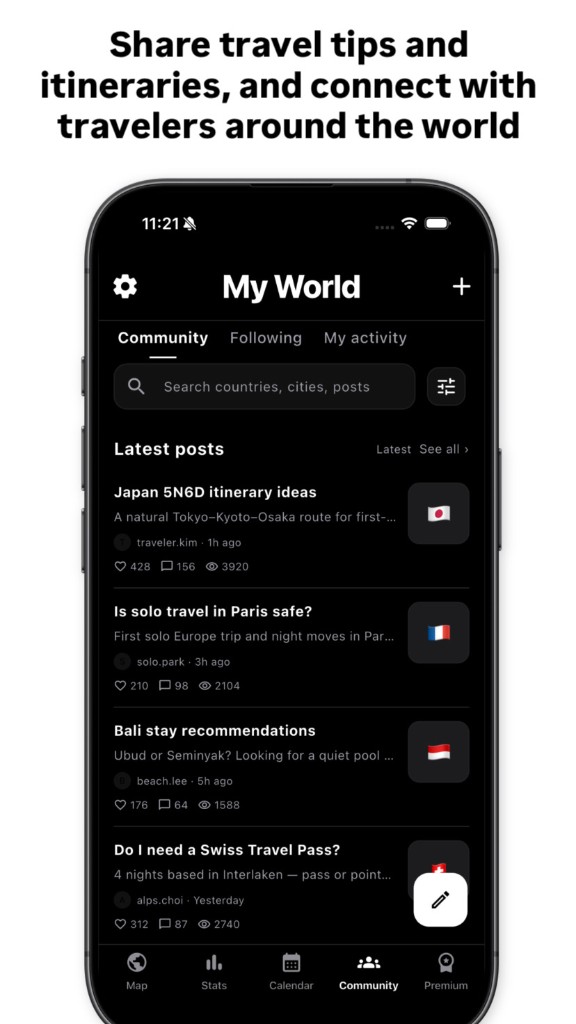 My World — Communauté