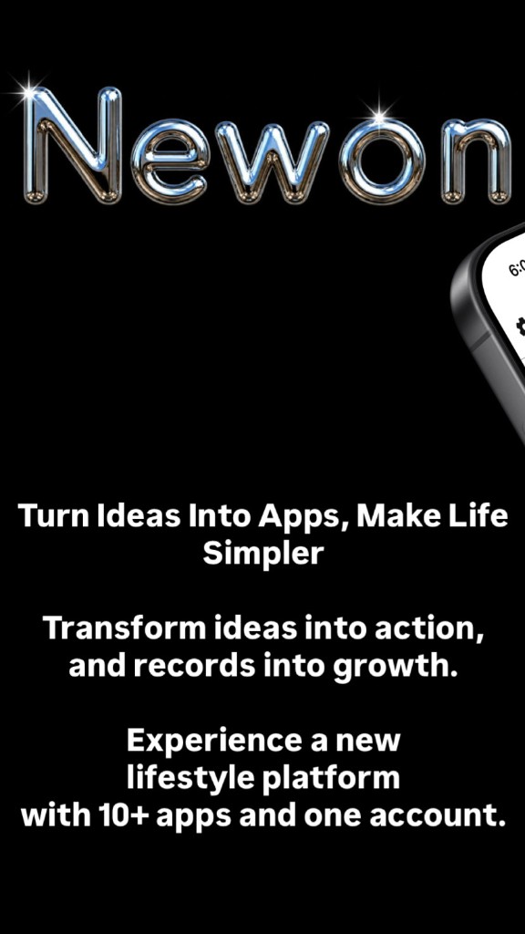 Newon — Ideas into apps; a new life platform with 10+ apps and one account