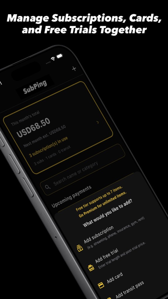 SubPing-Dashboard