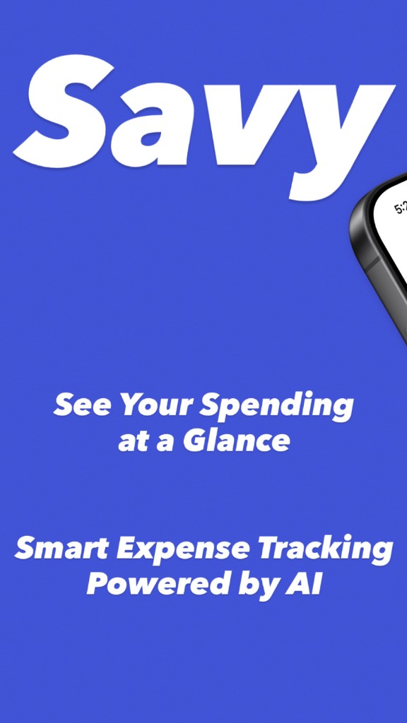 SAVY — See your spending at a glance. Smart expense tracking powered by AI