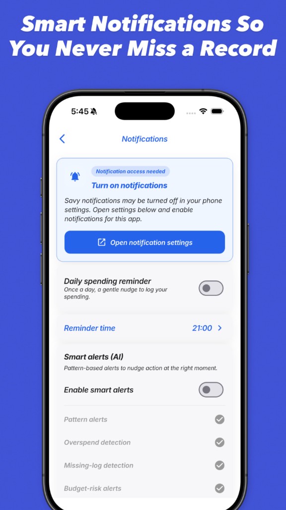 SAVY — Smart notifications so you never miss a record