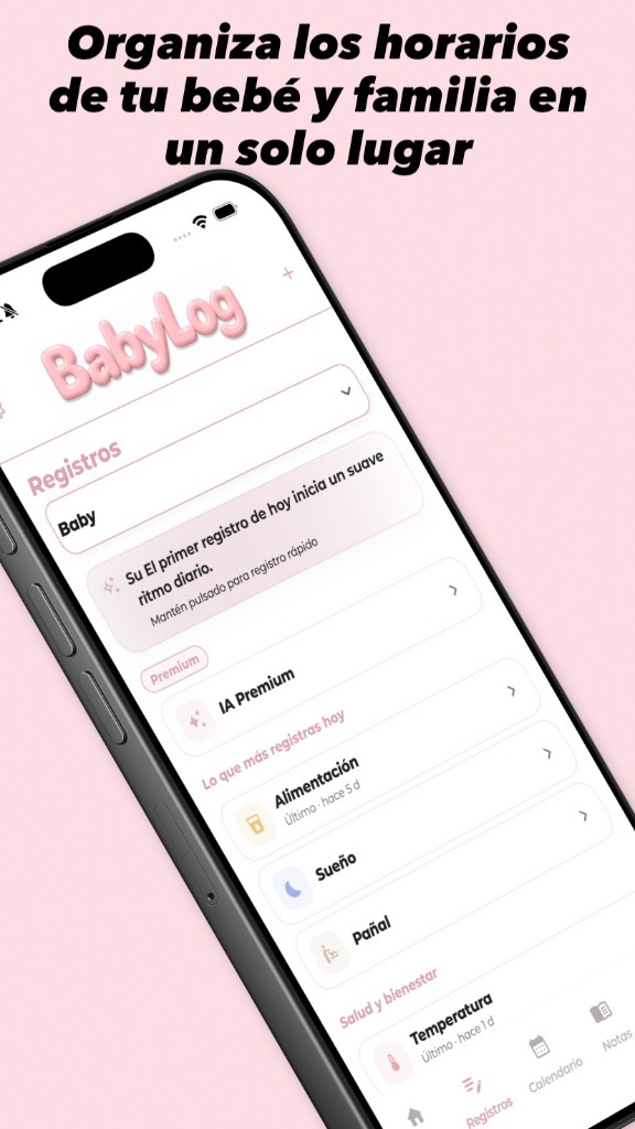 BabyLog registros — Organiza horarios de tu bebé y familia en un solo lugar, IA Premium