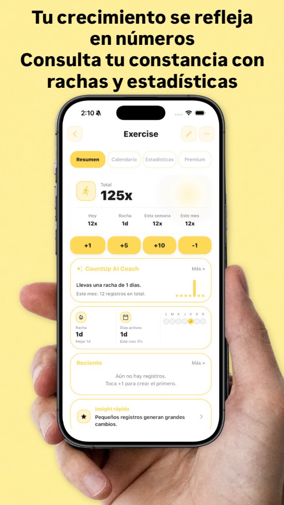 CountUp — Rachas y estadísticas de un vistazo