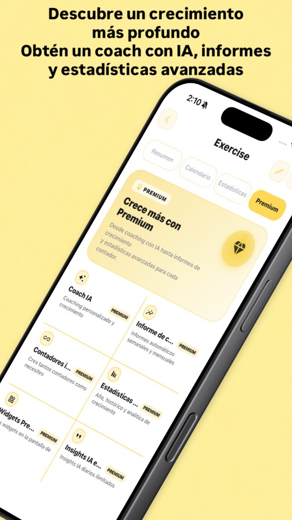 CountUp — Premium con coach IA, informes y estadísticas avanzadas