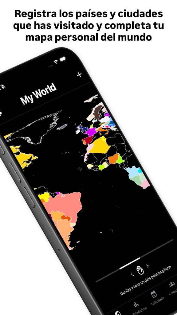 My World — Mapa de países y ciudades visitados