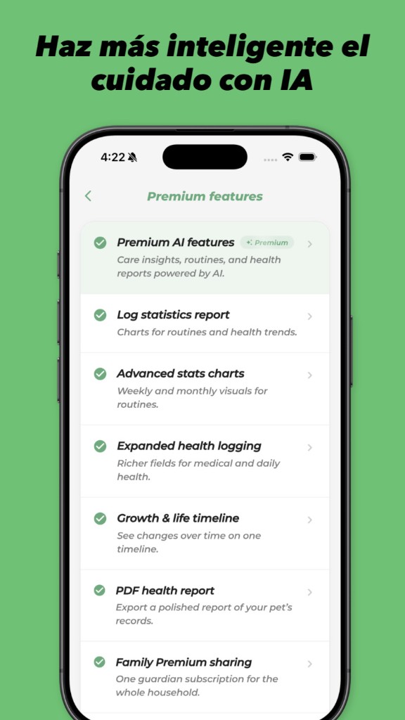 PetLog Premium — Haz más inteligente el cuidado con IA