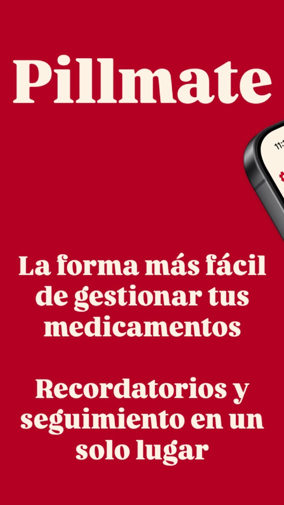 Pillmate — la forma más fácil de gestionar tus medicamentos, recordatorios y seguimiento en un solo lugar
