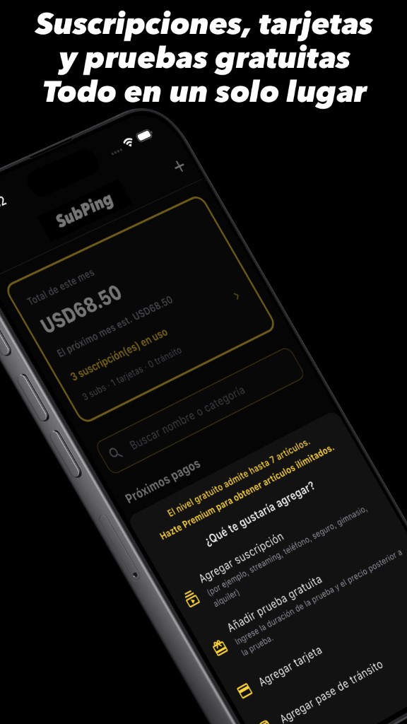 Panel de SubPing