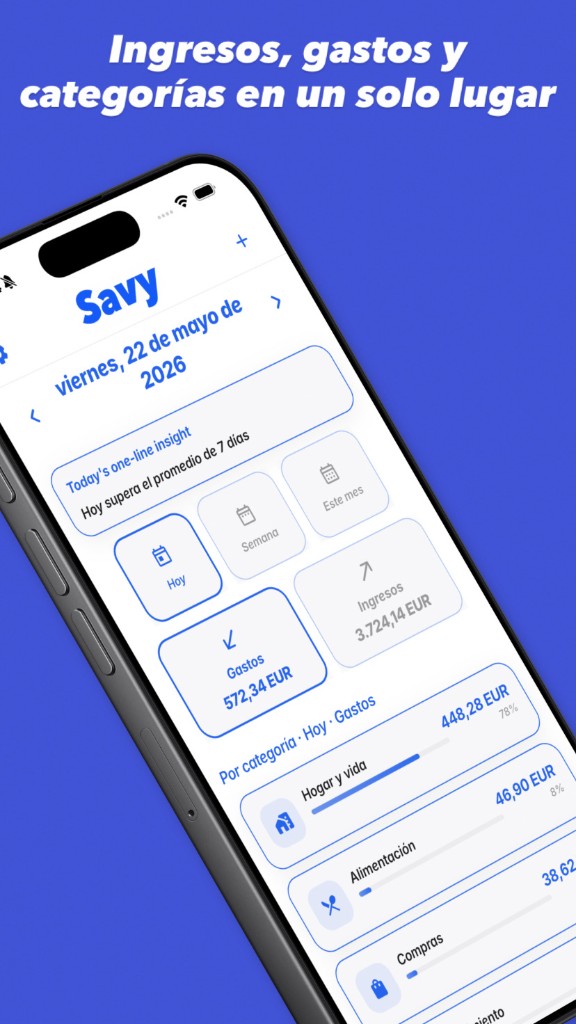 SAVY — Ingresos, gastos y categorías en un solo lugar
