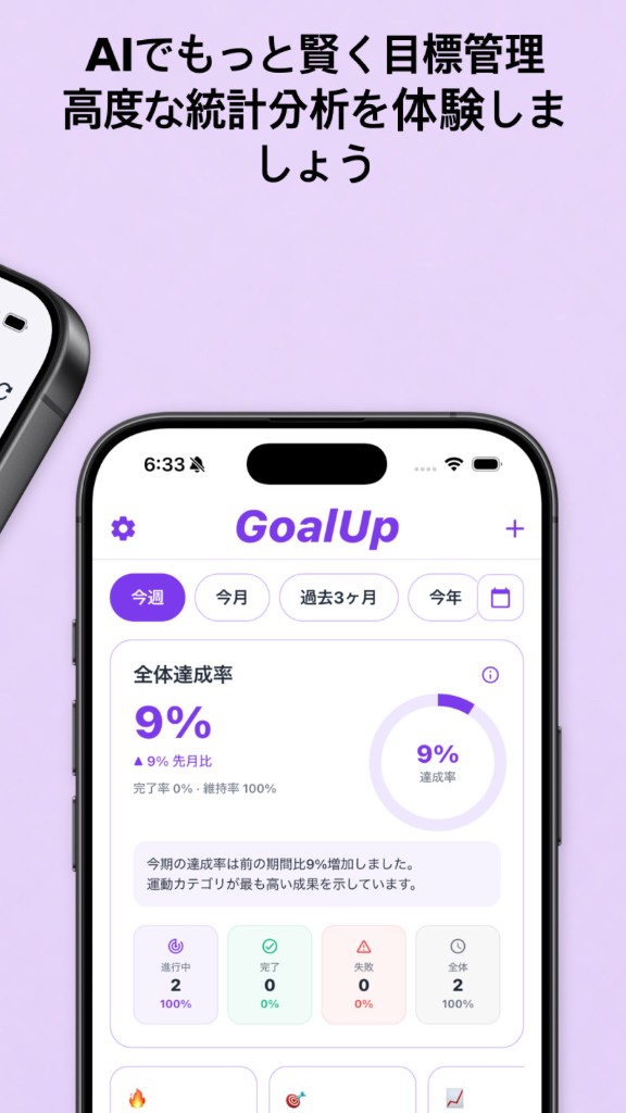 GoalUp — AIベースの高度な統計分析