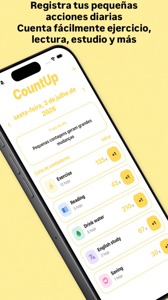 CountUp — Registre ações diárias e conte metas facilmente
