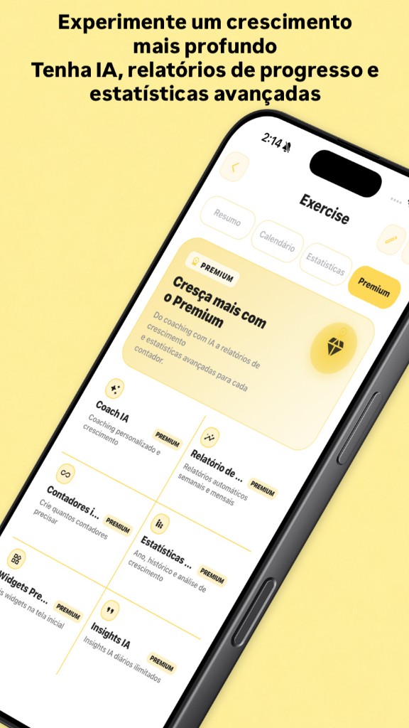 CountUp — Premium com coach IA, relatórios e estatísticas avançadas