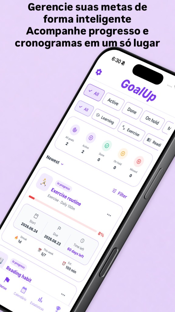 GoalUp — Gerencie metas e acompanhe progresso