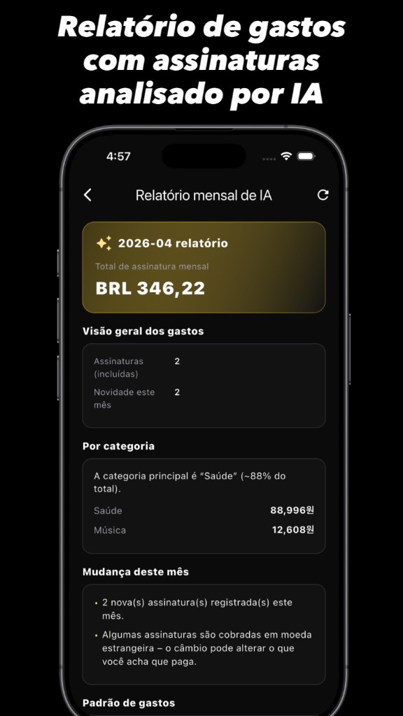 Relatório mensal com IA