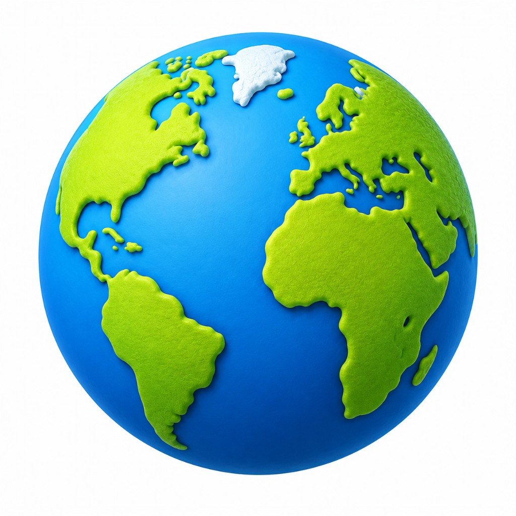 My World app logo: globe